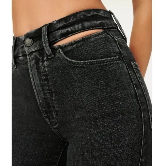 Good American Good Waist Slit GLSW419T Black210 6 / 28 - Picture 2 of 11